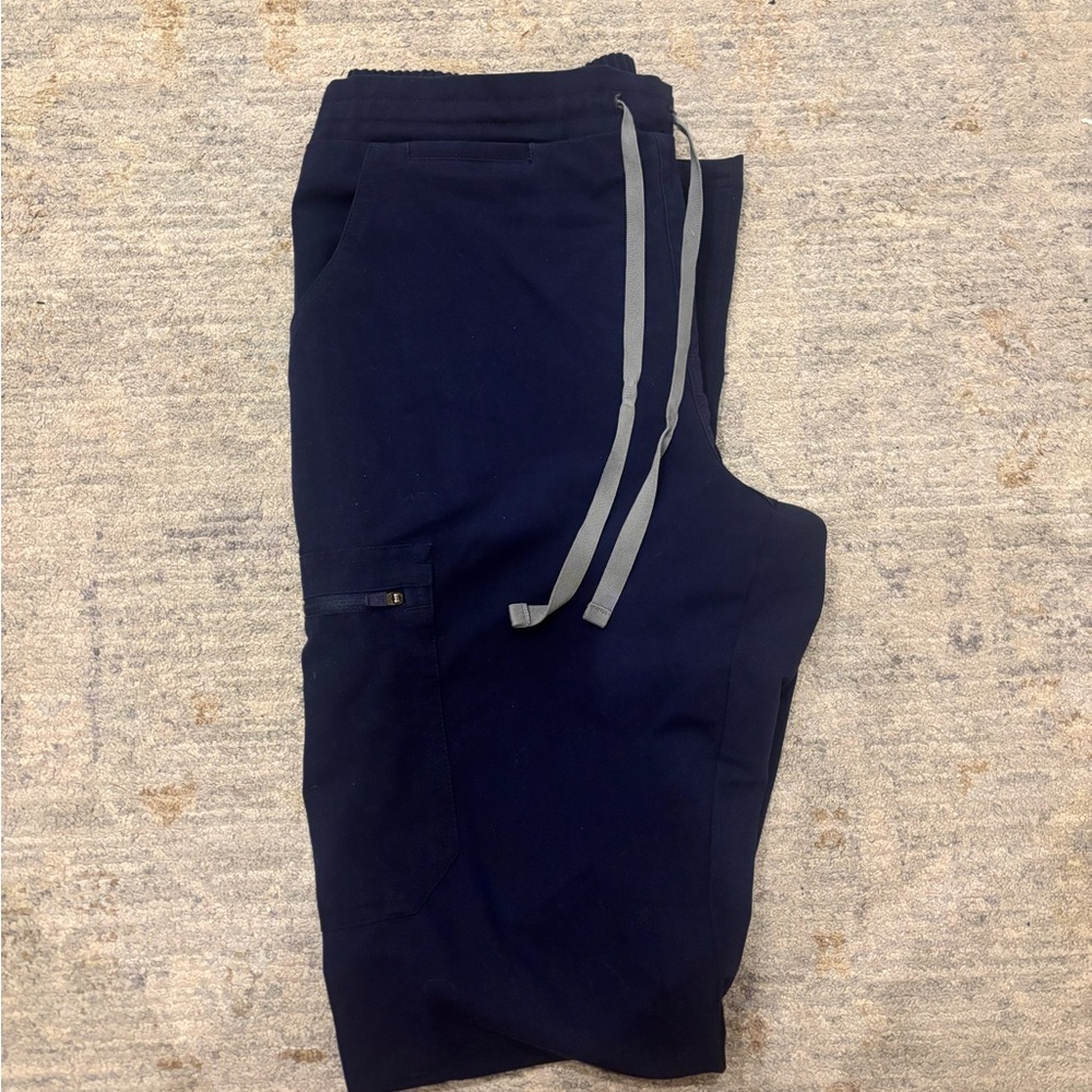 Figs women’s Dark Blue Joggers with Gray Accents